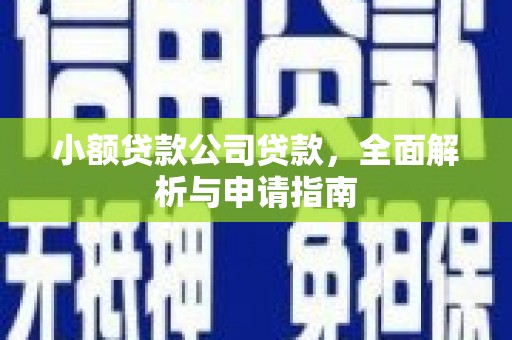 徐州小额贷款公司贷款，全面解析与申请指南