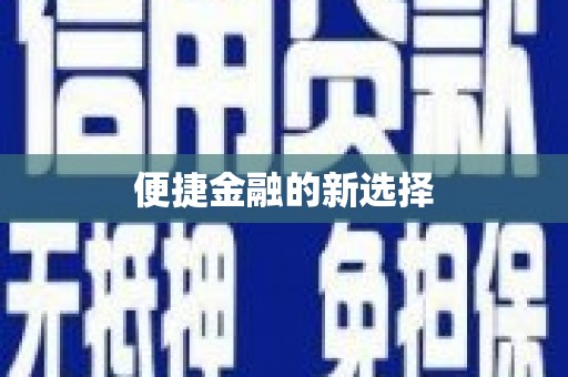 徐州便捷金融的新选择