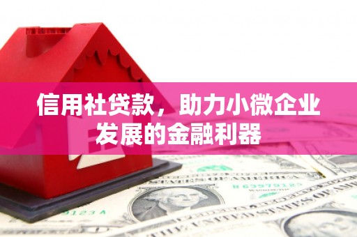 徐州信用社贷款，助力小微企业发展的金融利器