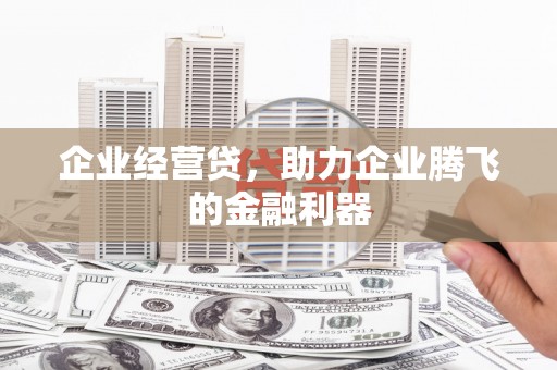 徐州企业经营贷，助力企业腾飞的金融利器