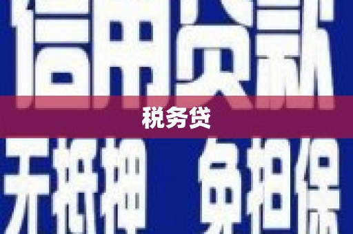 徐州税务贷