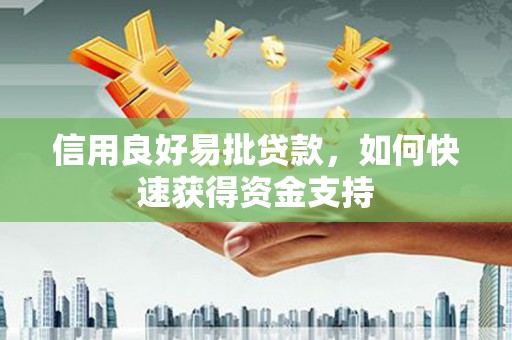 徐州信用良好易批贷款，如何快速获得资金支持