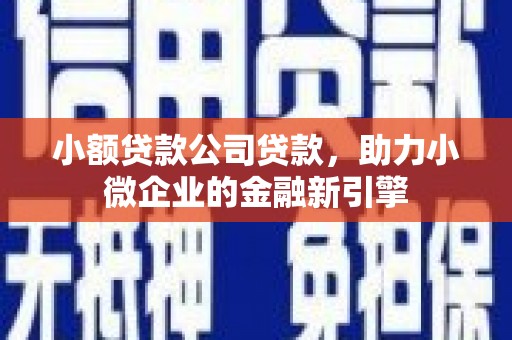 徐州小额贷款公司贷款，助力小微企业的金融新引擎