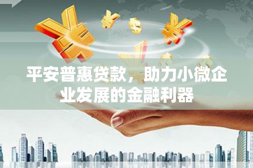 徐州平安普惠贷款，助力小微企业发展的金融利器