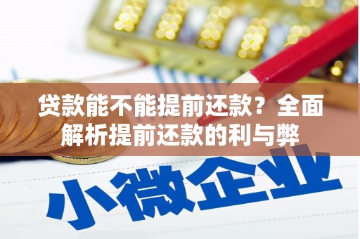 徐州贷款能不能提前还款？全面解析提前还款的利与弊